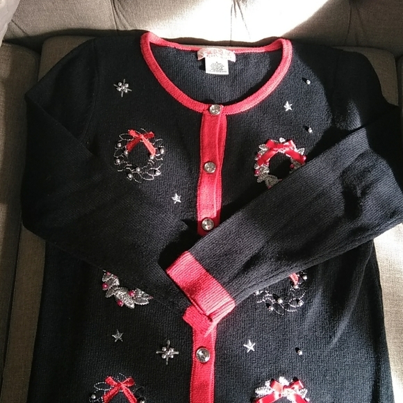 Nouveaux  Christmas holiday  cardigan sweater size S - Picture 6 of 8